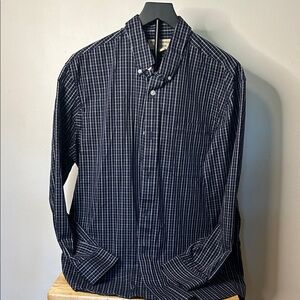 Duluth Trading Co Men's Navy Checkered Shirt
